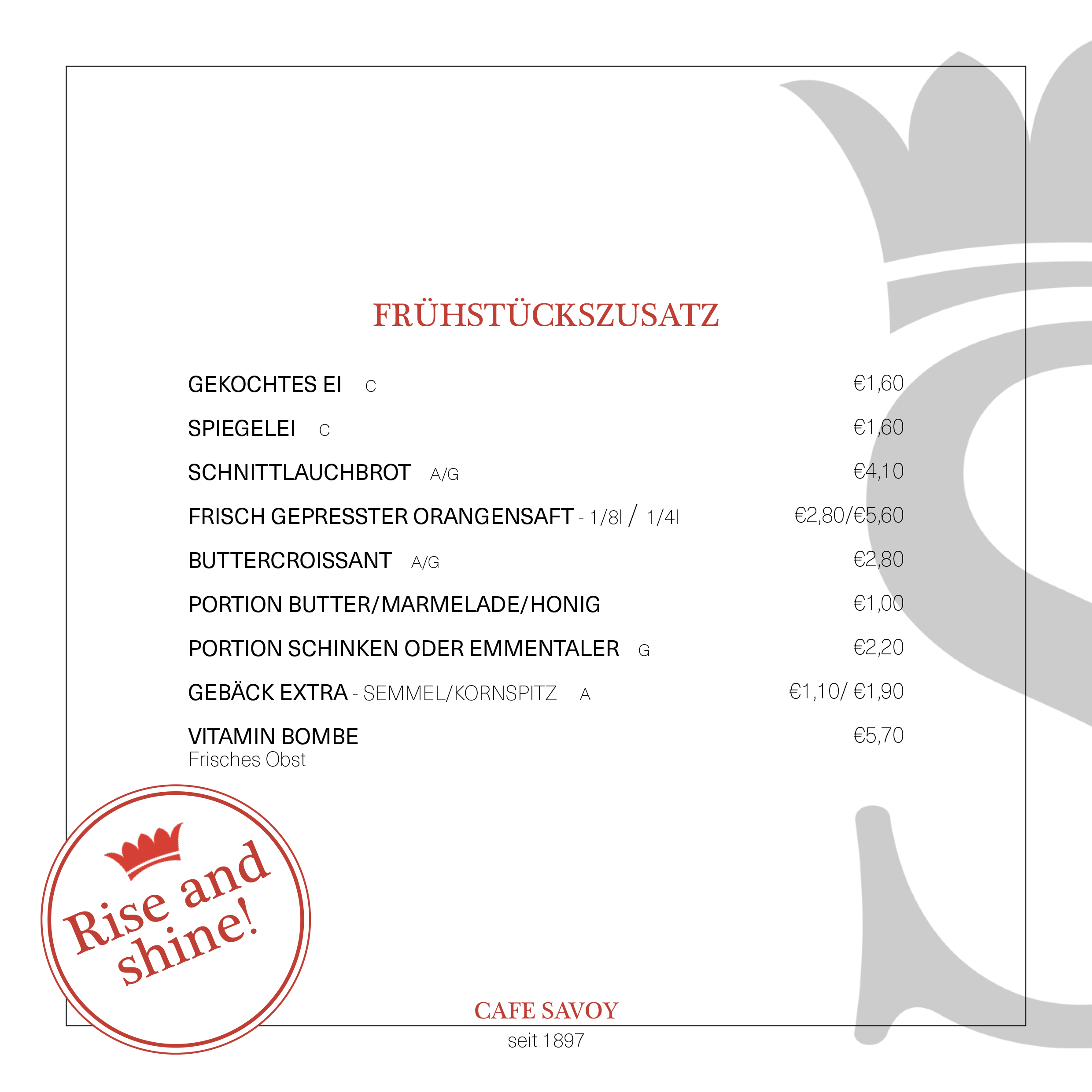 Café Savoy Speisekarte 2023-10 S09